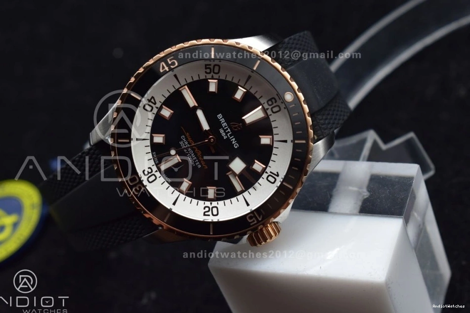 SS Best Comfortable 1165 on A Black BLSF Black Dial Automatic Rubber RG 42 SuperOcean Edition Strap 1:1 0726